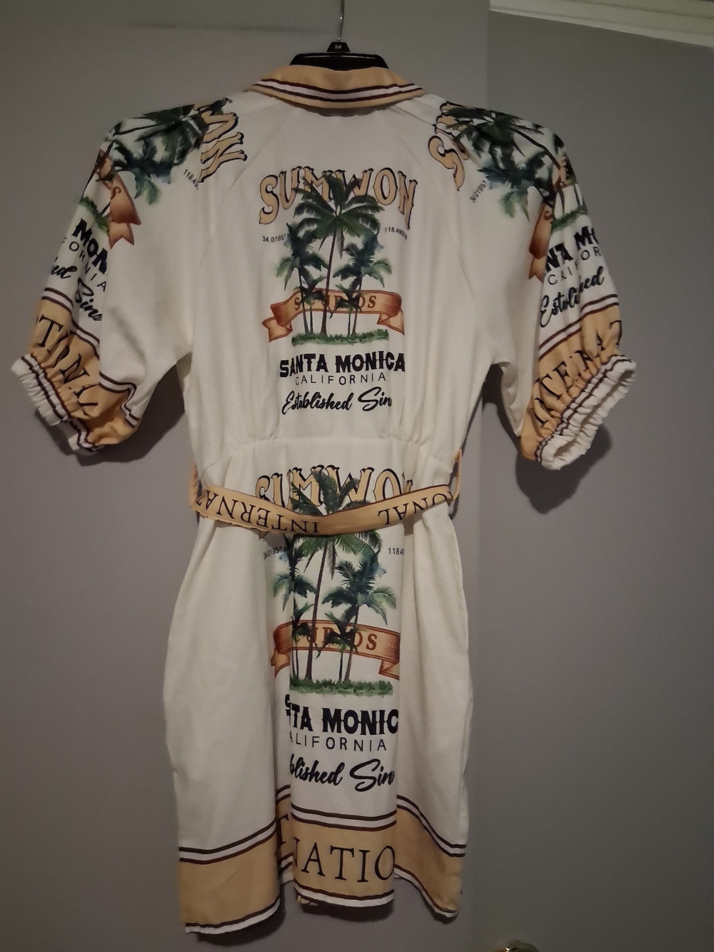 Fashion Nova Cream Palm-Print Mini Dress - Picture 4 of 10